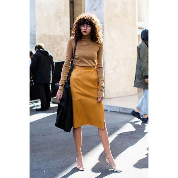 J.Crew No. 2 Mustard Wool Pencil Skirt | Fall Prep Chic Office Capsule Classic - Picture 13 of 13